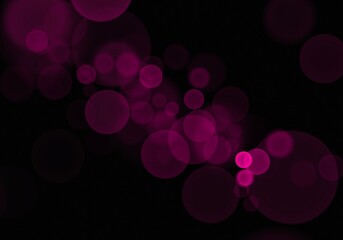 Soft Pink Bokeh Light Overlay. Romantic Wedding and Valentine Shape on Dark Background