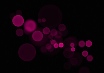 Soft Pink Bokeh Light Overlay. Romantic Wedding and Valentine Shape on Dark Background