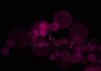 Soft Pink Bokeh Light Overlay. Romantic Wedding and Valentine Shape on Dark Background