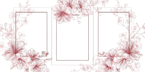 Elegant floral frame designs for digital media