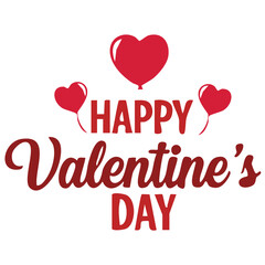 A handwritten text Happy Valentine's Day. Lettering. Colorful holiday banner. Vector illustration. It can be used for printing on T-shirts.