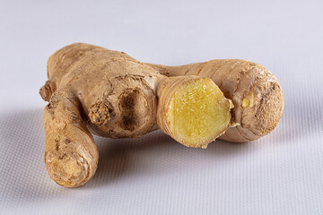 Raw fresh aroma ginger root