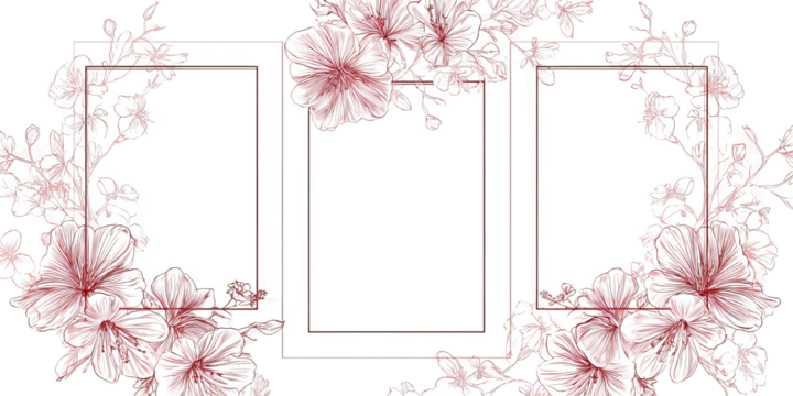 Elegant floral frame designs for digital media - Powered by Adobe