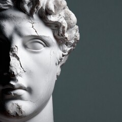 Premium Classical Greek Marble Head Sculpture Authentic Antique Art for Educational Content and Timeless Visual Marketing