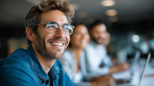 Video call group laughing team, boardroom discussion expansion business corporate, happy virtual conference people, laptop meeting smile account, manager visualization display , with copy