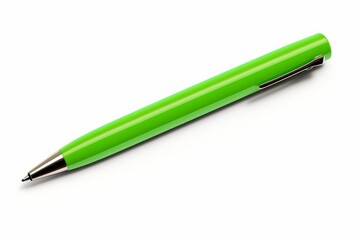 Bright green writing instrument on a clean white surface with subtle shadow