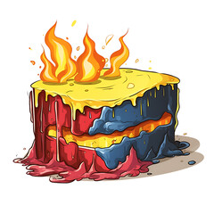 Eerie Cake Symbolizes Destruction in War