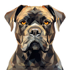 Cane Corso Low Poly Dog Illustration Design