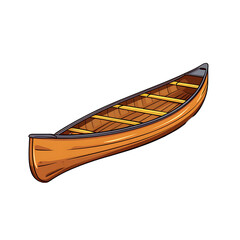Colorful Canoe Cartoon Vector Illustration Isolated
