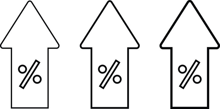 percent arrow up down icon set. Rate Fluctuations Symbols. Percent increase and decrease icons. Data Analysis sign. Percentage arrow symbol 