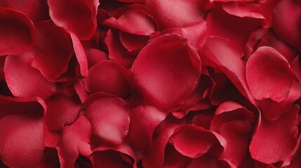 Extreme close up texture of red rose petals forming a soft organic pattern, velvety surface, deep romantic tones, smooth gradients, hyper realistic