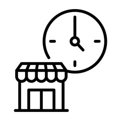 Market operation time icon