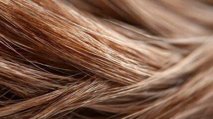 Extreme macro shot of silky smooth brown hair strands, ultra-fine texture and healthy shine for premium hair care and beauty branding