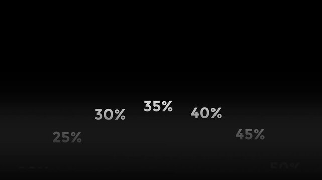 Percentage Diagram Meter. Completion. performance level. modern visual suitable for dashboards, analytics, reports, 2d animation video clip 4k size with alpha channel