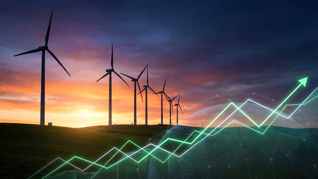 Renewable Energy Growth and Global Market Trend - Powered by Adobe