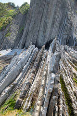 Itzurun cliffs on the coast of Northern Spain - Costa Verde Zumaia