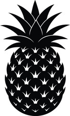 Obraz premium pineapple fruit black Vector, silhouette