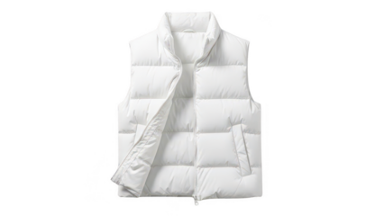 puffer vest png winter vest png white vest png zip jacket png transparent background image