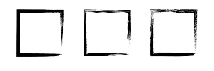 Set of grunge jagged rectangle shape. Vintage grunge boxes for collage, text, banner, sticker, poster design.