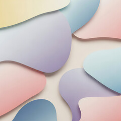 Minimal Abstract Fluid Shapes Background with Soft Pastel Gradients and Modern Clean Composition