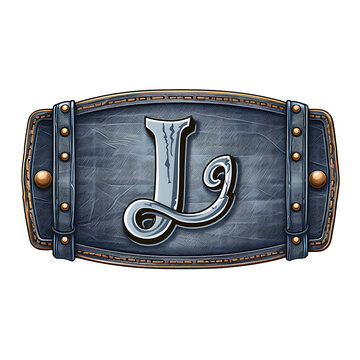 Classic Denim Label with Letter J Tag