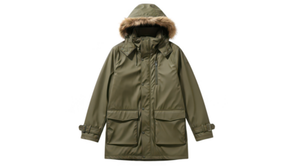 parka jacket png winter coat png fur hood png cold weather wear png transparent background image