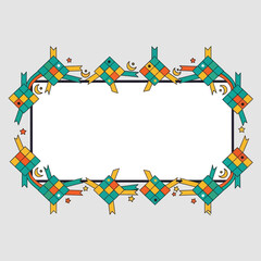 Ketupat frame for Eid al Fitr celebration 1.