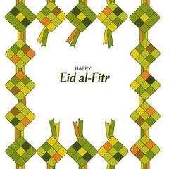Ketupat frame for Eid alFitr celebration 1.