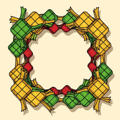 Ketupat frame for Eid alFitr celebration 3.