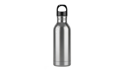 steel water bottle png cold bottle png loop cap png metal flask png transparent background image