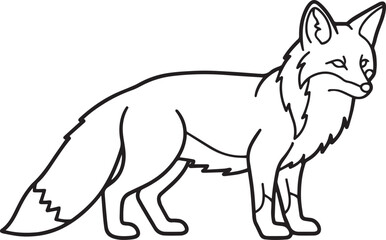 Obraz premium silhouette of clean vector of Fox isolated on white background