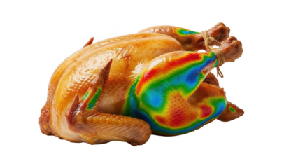cooked poultry png chicken png infrared scan png roasted fowl png transparent background image