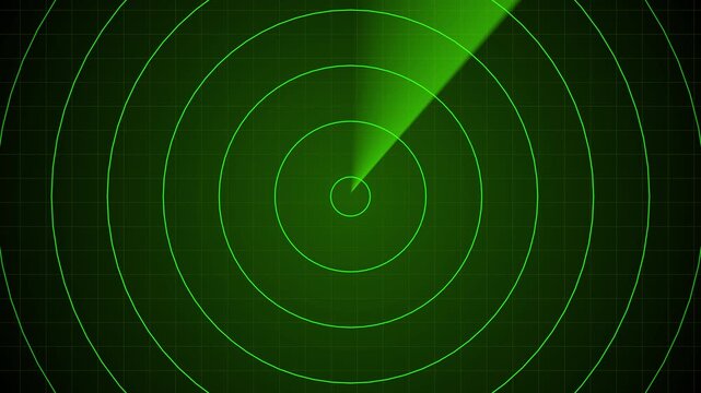 Green radar screen with dots - Safety equipment