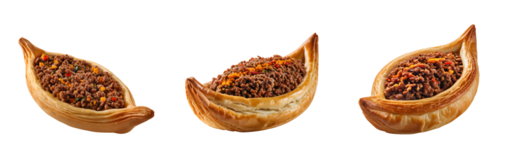 Three dried persimmon fruits on transparent background