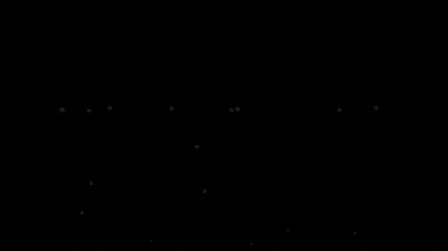 Few bubbles rise upward, slow down, and burst on the surface. Seamless looping 4K animation with alpha channel, ideal for liquid, abstract, science, and background visuals.