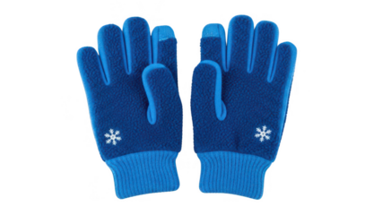 blue fleece gloves png winter gloves png snowflake gloves png warm handwear png transparent background image