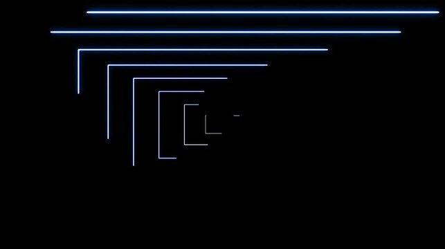 An abstract technology circuit board vector illustration featuring neon blue lines on a black digital pattern background for modern business science and data network concepts