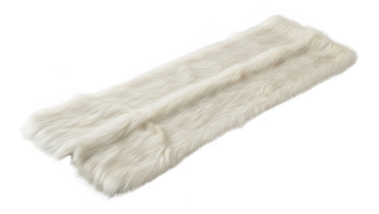 long faux fur scarf png white scarf png winter accessory png elegant wrap png transparent background image