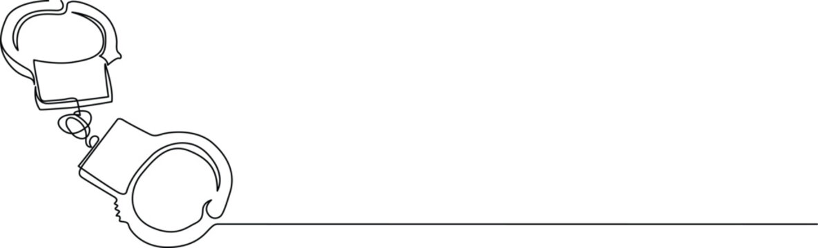 Pair of police handcuffs Vector