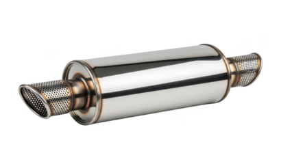 chrome muffler png exhaust muffler png car part png performance muffler png transparent background image