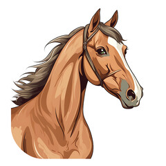 Obraz premium Detailed Equine Silhouette on White Background