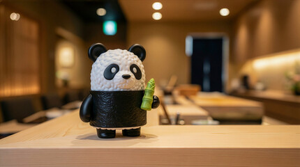 Maki: Maki Sushi Panda Vinyl Art Toy with Wasabi Bamboo