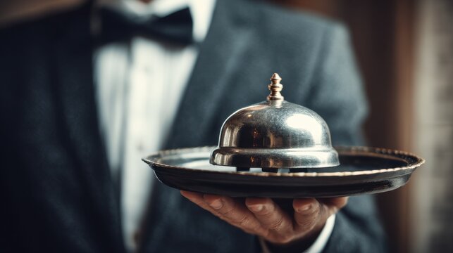 Server or attendant with concierge service and bell