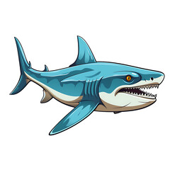 Obraz premium Elegant Hammerhead Shark Vector Line Art