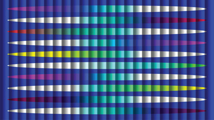 Abstract gradient vertical lines with neon colors and shadows