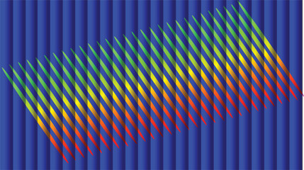 Abstract gradient vertical lines with neon colors and shadows