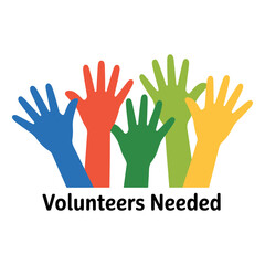 volunteer hands icon vector