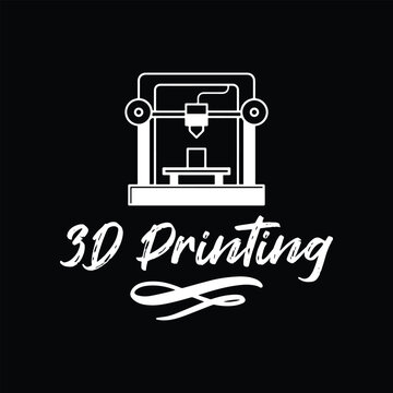 3D Printing Vintage T Shirt Design | Maker Technology Vector With Typography