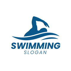 Swimming Logo Vector Professional Swim Sport Water Brand Icon