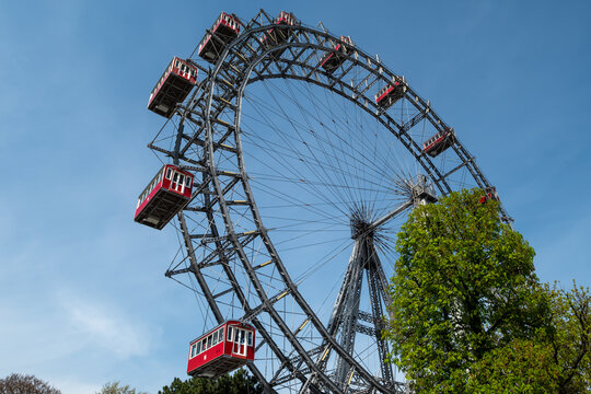 Giant Wheel - Riesenrad - In The Funpark Prater Of The City Of Vienna In Austria